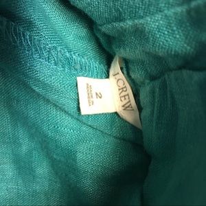J. Crew Shorts - J Crew shorts size 2 teal linen tie belt pockets J. Crew Shorts - J Crew shorts size 2 teal linen tie belt pockets